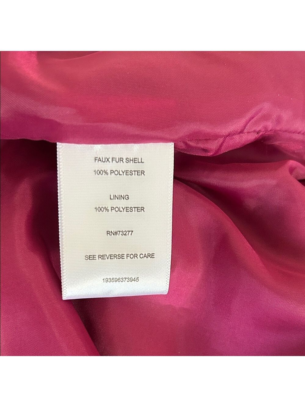 Candie's Rich Raspberry Teddy Jacket size M - Picture 10 of 10